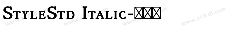 StyleStd Italic字体转换